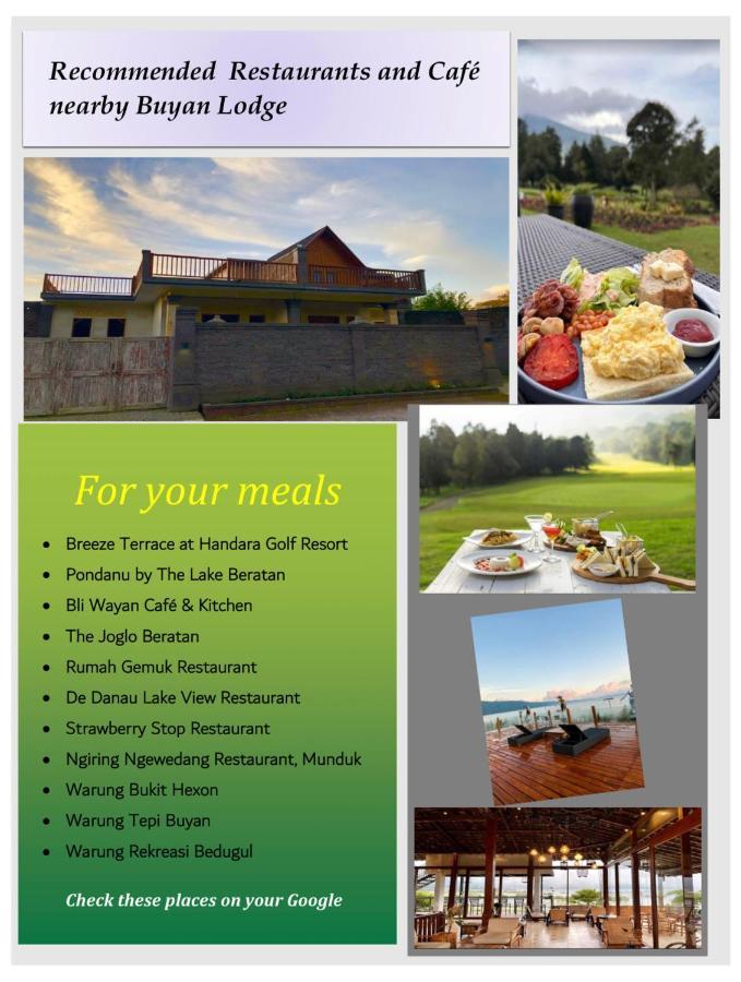 Buyan Lodge Lake View Villa Bedugul  Dış mekan fotoğraf